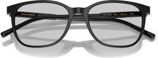 Dolce Gabbana Dg3426 501 Women's Eyeglass Frames Plastic Black 53 Mm