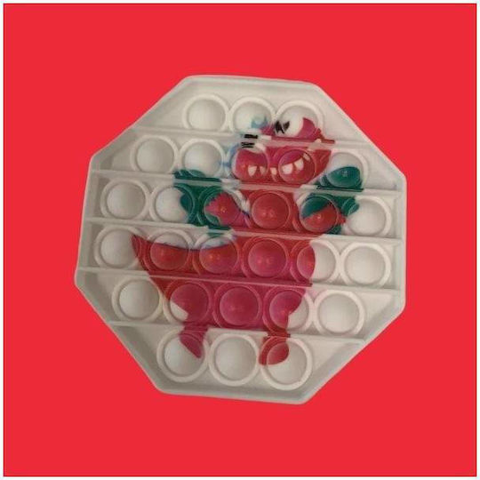 Siks Sensory Pop It Toy Silicone Bubbles Stress Relief Octagonal Shape Dragon Design Pink Green