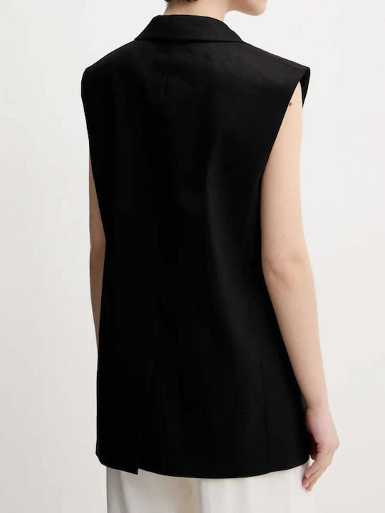 Amise Long Women's Vest Black