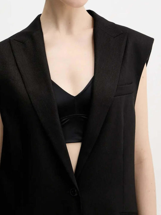 Amise Long Women's Vest Black