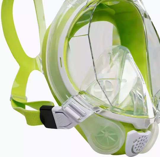 Mască de snorkeling cu față întreagă Mares Sea Vu Dry + Alb Lime