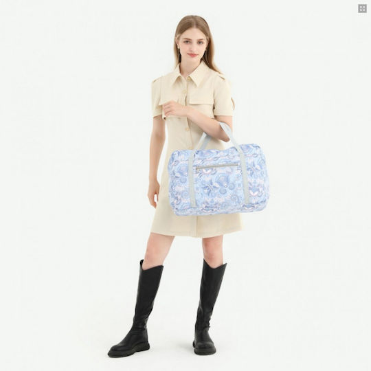 Miss Lulu Reisetasche Hellblau Stoff