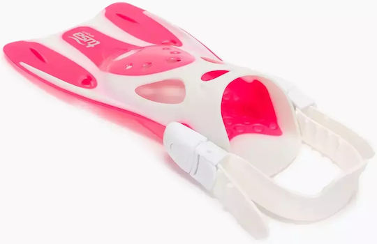 Tusa Βατραχοπέδιλα Κολύμβησης Mini-Kleio με Μάσκα & Αναπνευστήρα Ροζ