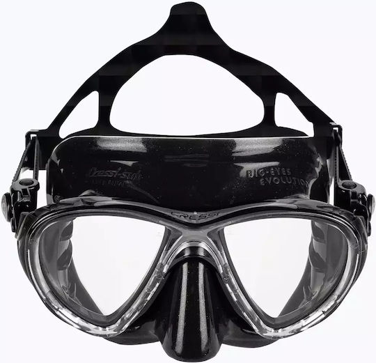 Cressi Big Eyes Evolution + Alpha Ultra Dry Black Black Diving Set