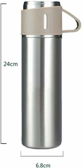 Μπουκάλι Θερμός Ανοξείδωτο 500ml Set Stainless Steel Interior