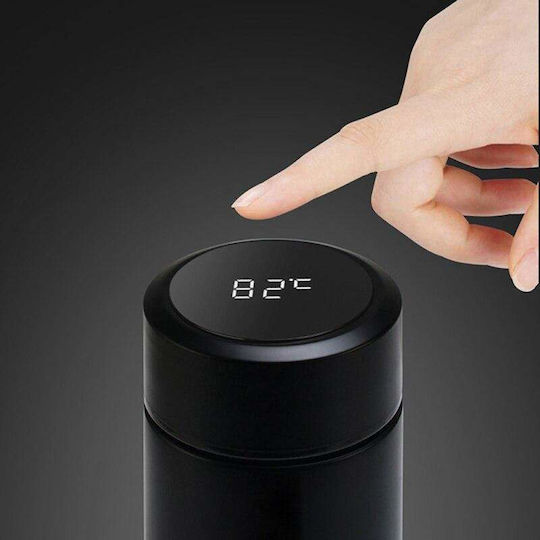 Μπουκάλι Θερμός Ανοξείδωτο 500ml Black