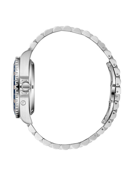 Lee Cooper Bracelet Ανδρικό Ρολόι Αυτόματο με Ασημί Μεταλλικό Μπρασελέ
