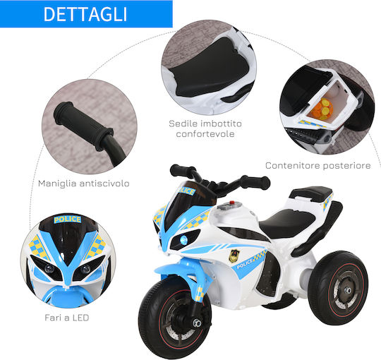 Kids Motorbike Inspired Electric White