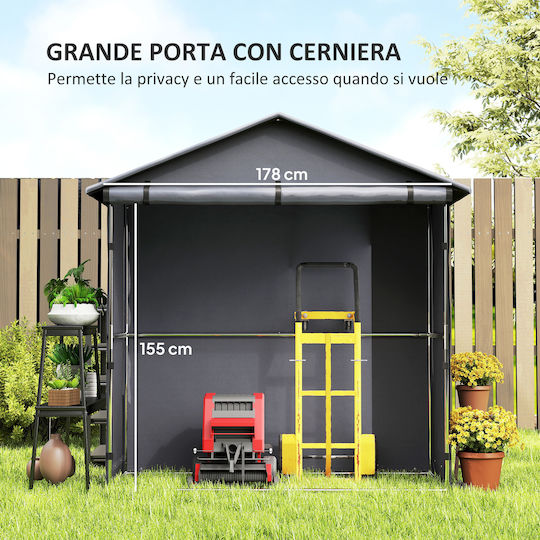 Metallische Gartenhaus Galvanisiert M2xP1.12xH1.96m