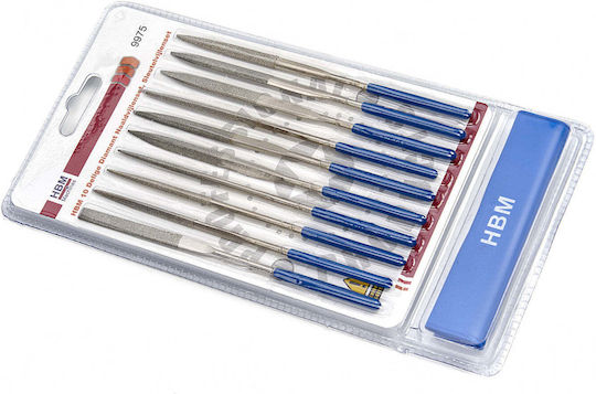 HBM Machines 9975 Σετ Λίμες με Λαβή 10τμχ