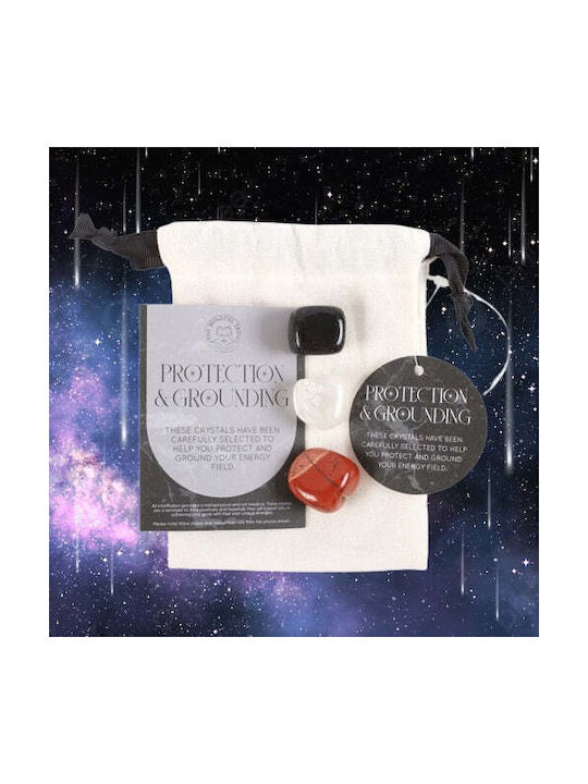 Set Κρυστάλλων Protection & Grounding Healing Crystal Πουγκί Αποθήκευσης
