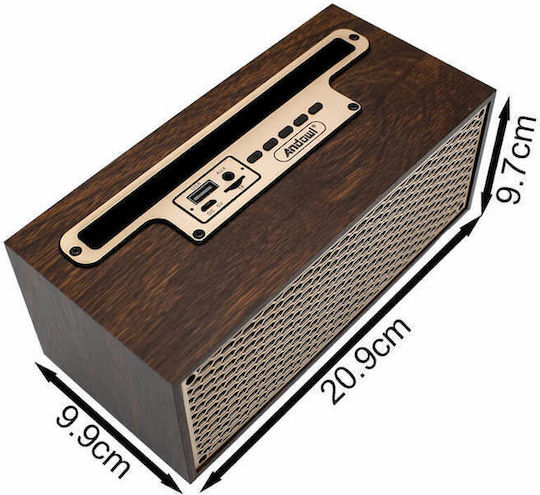 Andowl Q-YX1620 Bluetooth Speaker 5W with Battery Life up to 2 hours coffee