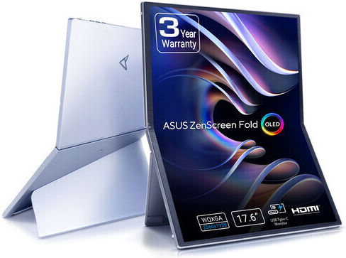 Asus ZenScreen Fold OLED MQ17QH OLED Portable Monitor 17.3" 2560x1920 Silver