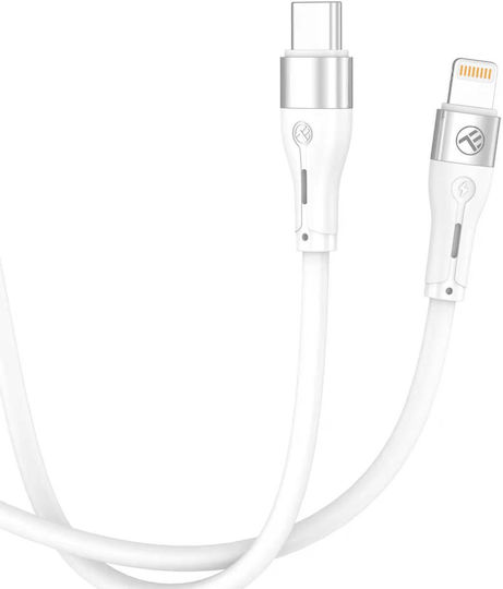 Tellur Silicone Type-c To Lightning Cable Pd30w 1m White