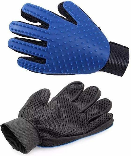 Handschuh Hunde zur Fellreinigung Blau