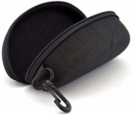 Siks Sunglasses Case Zippered Protective Pouch Black
