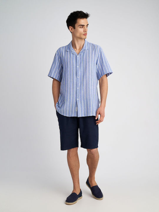 Original Short-sleeved Cotton Shirt Blue