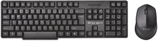 Element KB-255WMS v2.0 Ασύρματο Σετ Πληκτρολόγιο & Ποντίκι International English