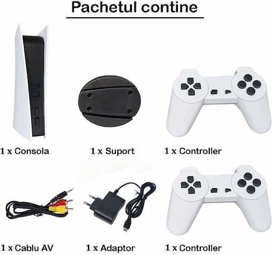 Wireless Retro Video Game Console Gs5 Siks 2 X Wireless Controllers Super 8 Bit Game White Black