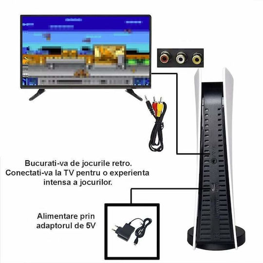 Wireless Retro Video Game Console Gs5 Siks 2 X Wireless Controllers Super 8 Bit Game White Black