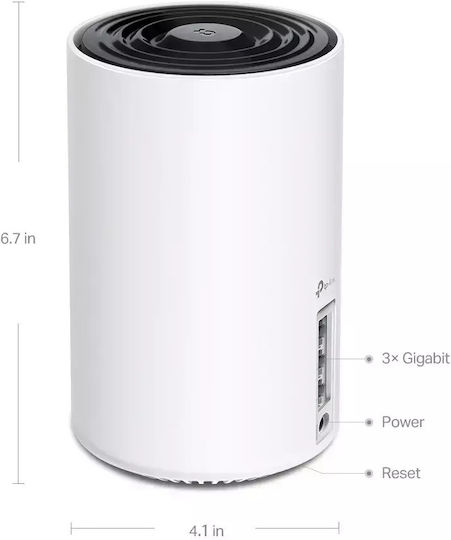 TP-LINK Deco XE75 v1 Access Point με Mesh Wi‑Fi 6E Dual Band (2.4 & 5GHz) Μονό Kit