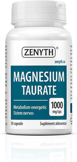 Zenyth Magnesium Taurate 1000mg 30 κάψουλες Energy