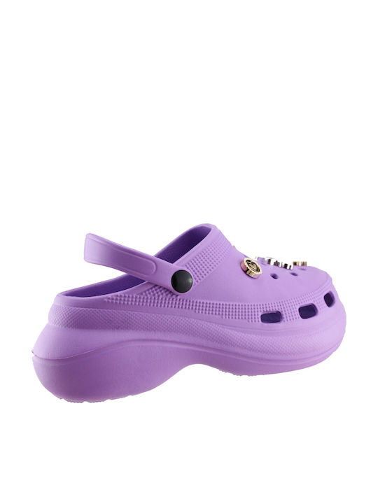 Adam's Shoes Femei Sabot Violet