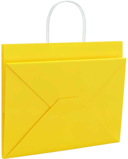 vidaXL Papier Tasche für Geschenke Gelb 32x24x22cm. 250Stück