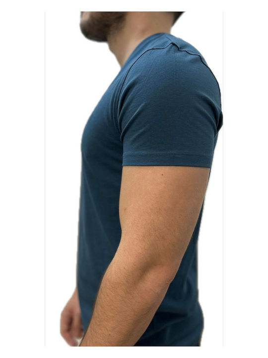 T-shirt Πετρόλ