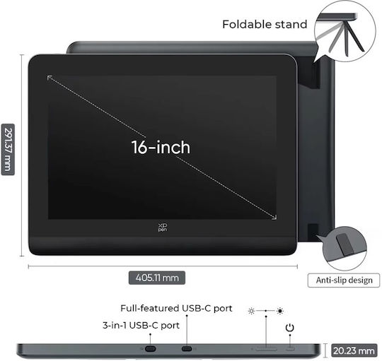 XP-Pen Artist 16 Pro Gen 2 Stilou digital cu ecran 16" și Bluetooth