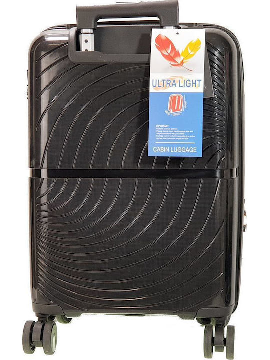 Bartuggi Cabin Hard Black Suitcase with 4 Wheels