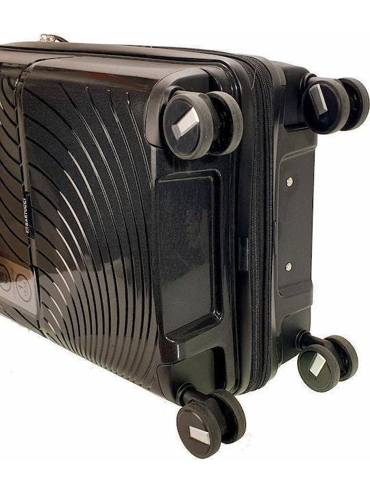 Bartuggi Cabin Hard Black Suitcase with 4 Wheels