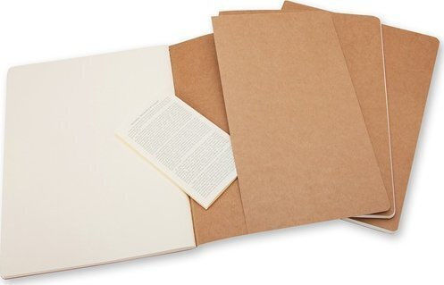 Moleskine Set 3 Notebooks 16 Sheets with Blank Pages Beige