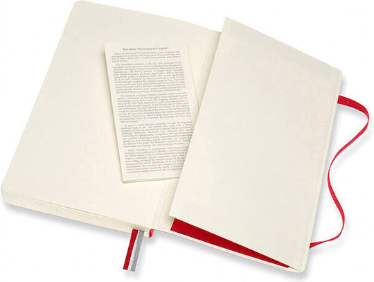 Moleskine Large Soft Expanded Тетрадка 400 Листа с Бели Страници Червен