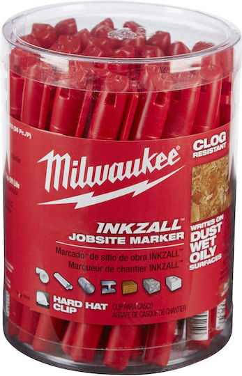 Milwaukee Inkzall Ανεξίτηλος Μαρκαδόρος Κόκκινος 1mm