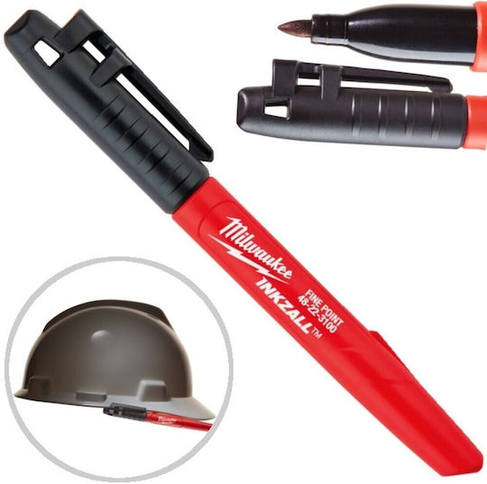 Milwaukee Inkzall Ανεξίτηλος Μαρκαδόρος Μαύρος 1mm
