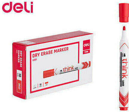 Deli Think Whiteboard Marker 2mm Red