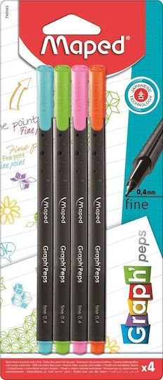 Maped Graph'Peps Zeichenmarker 0.4mm Mehrfarbig 4Stück