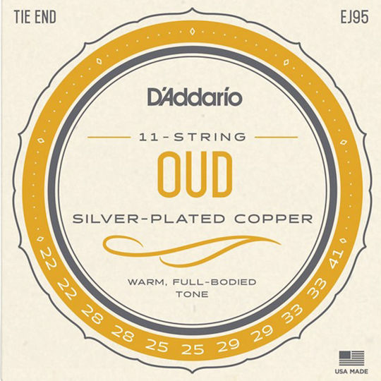 Daddario Oud Normal Tension Set Of Silver Plated Strings For Oud Turkish Tuning