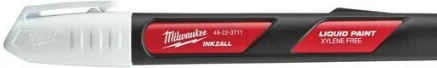 Milwaukee Inkzall Ανεξίτηλος Μαρκαδόρος Μαύρος 1mm
