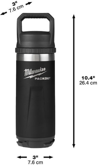 Packout Μαύρο Μπουκάλι Θερμός 710ml Καπάκι 4932493466