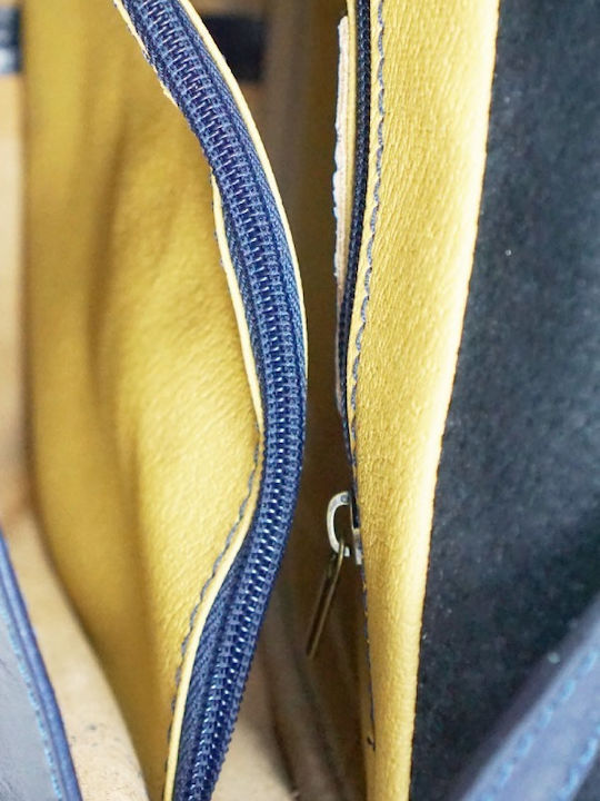 Leather Women's Bag Shoulder Blue