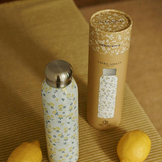 Laura Ashley Petit Fleur Flasche Thermosflasche Rostfreier Stahl 500ml Gelb