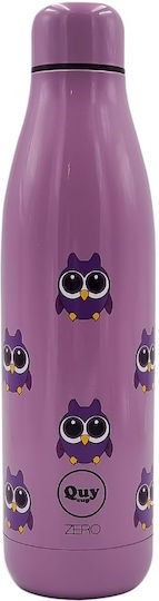 QuyCup Μπουκάλι Θερμός Ανοξείδωτο BPA Free 500ml Μωβ
