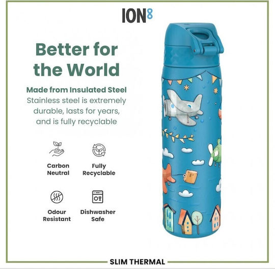 Ion8 Παιδικό Παγούρι Θερμός Ανοξείδωτο 500ml (Διάφορα Σχέδια/Χρώματα)