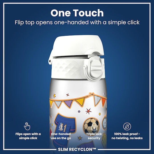 Ion8 Slimkids Kunststoff Kinder Trinkflasche Fußball 500ml (Verschiedene Designs oder Farben)