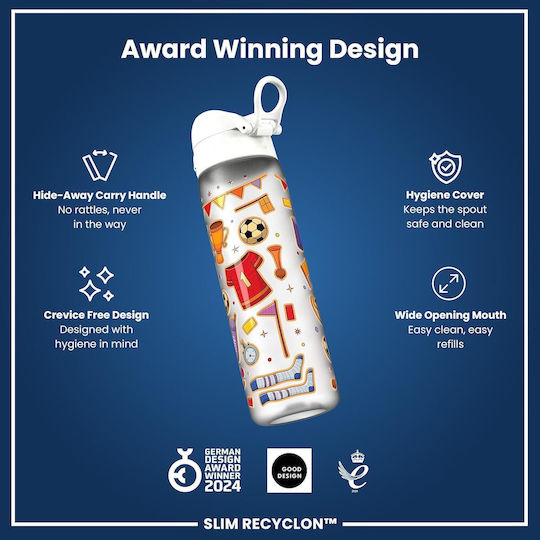 Ion8 Slimkids Kunststoff Kinder Trinkflasche Fußball 500ml (Verschiedene Designs oder Farben)
