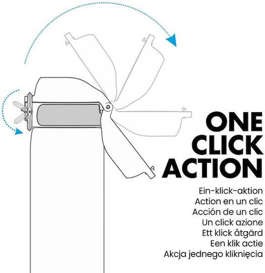 Ion8 Slim Παιδικό Παγούρι Μονόκερος Πλαστικό Μπλε 500ml