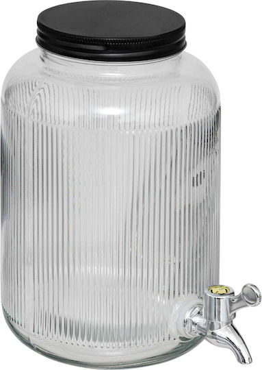 Стъклен диспенсър 4L и комплект чаши 5 бр. S-d 203298 стъкло