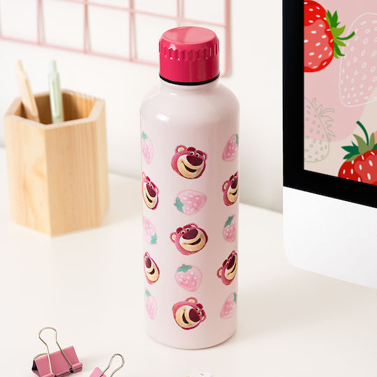 Paladone Kids Water Bottle Stainless Steel with Screw Cap Non Spill Pink 500ml (Various Designs/Colours)